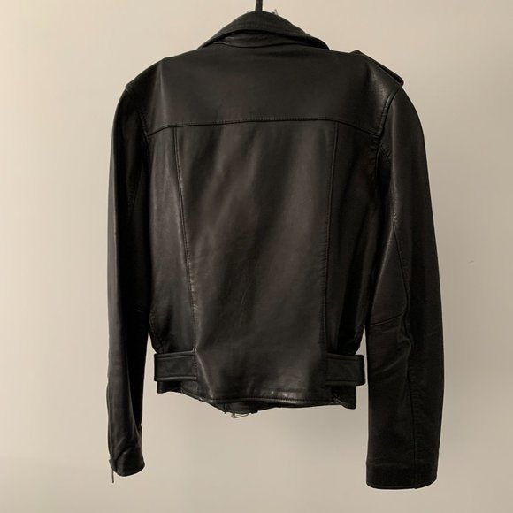 ALL SAINTS Balfern Leather Jacket - Picture 3 of 4